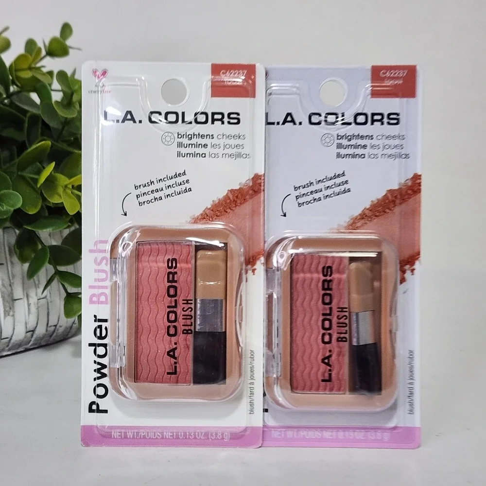 L.A. COLORS Powder Blush - Toast C62237 ~ 0.13 oz ~ Lot of 2 ~ New